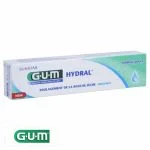 Tube blanc et bleu du dentifrice GUM Hydral bouche sèche