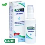 Flacon spray blanc et étui GUM Hydral bouche sèche 50 ml