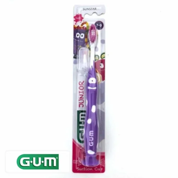 Brosse à dents GUM Junior violette sous blister avec capuchon