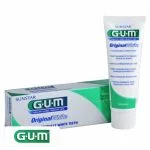 Tube blanc et étui vert du dentifrice GUM Original White