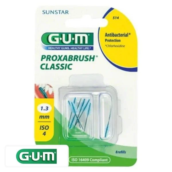 Blister GUM Proxabrush Classic 514 brossettes interdentaires 1,3 mm ISO 4