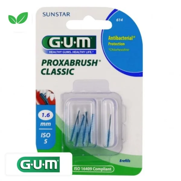 Blister GUM Proxabrush Classic 614 brossettes interdentaires 1,6 mm ISO 5