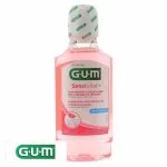 Flacon rose GUM SensiVital+ bain de bouche fluoré sans alcool 300 ml