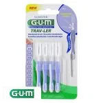 Blister GUM Trav-Ler 1312 avec quatre brossettes interdentaires lilas de 0,6 mm