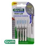 Blister GUM Trav-Ler 1618 avec quatre brossettes interdentaires grises de 2,0 mm