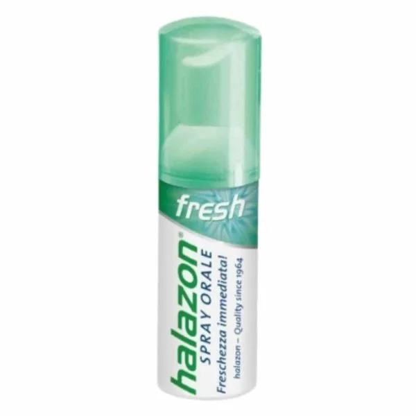 Petit flacon spray vert Halazon Fresh, spray oral de poche