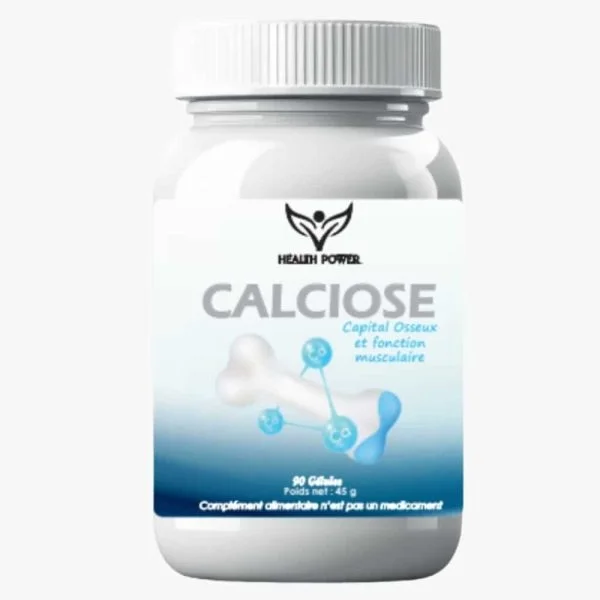 Flacon blanc Health Power Calciose capital osseux, 90 gélules