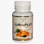 Flacon blanc Health Power Curcuplus Détox, curcuma en racine et poudre