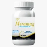 Pot blanc, noir et doré Meramag vitamine B6 Health Power, 60 gélules