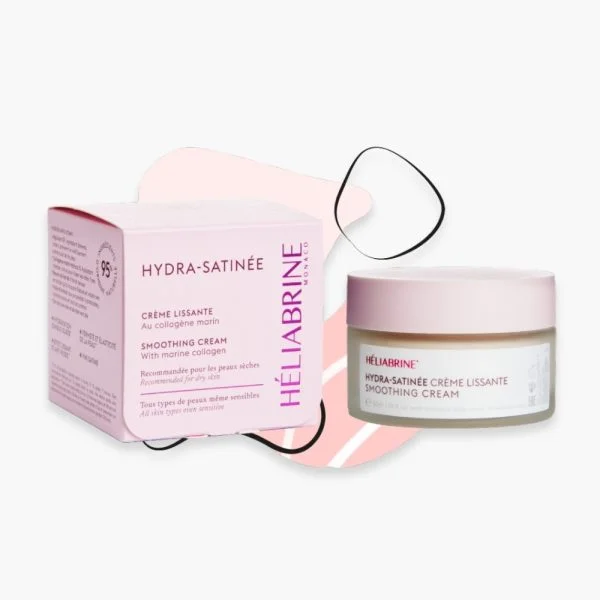 Pot et étui roses Héliabrine Hydra-Satinée crème lissante 50 ml