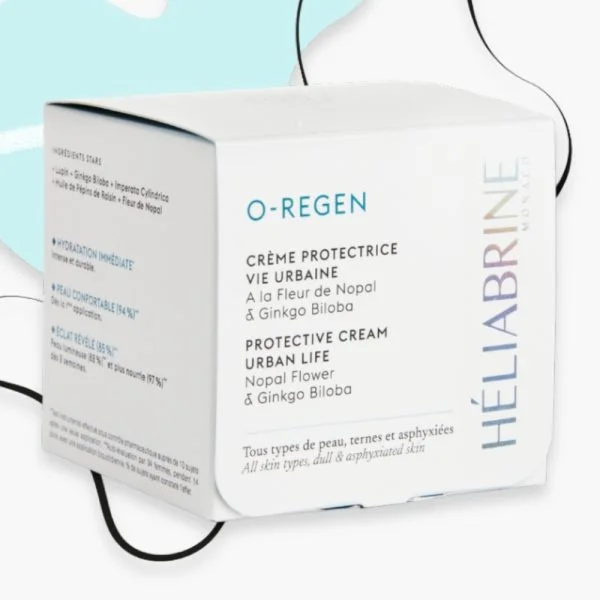 Étui blanc Héliabrine O-Regen crème protectrice Vie Urbaine 50 ml