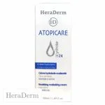 Étui blanc et bleu HeraDerm Atopicare Hydrate H24, crème hydratante, 50 ml