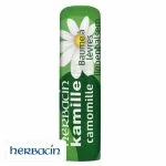Stick vert Herbacin Kamille baume à lèvres camomille, marguerite imprimée