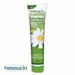 Tube vert Herbacin Kamille crème mains à la camomille, marguerite blanche, 75 ml