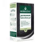 Étui vert et blanc Herbatint coloration permanente 1N cheveux noirs