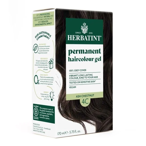 Herbatint Coloration Cheveux Permanente 170ml 4c Châtain Cendré