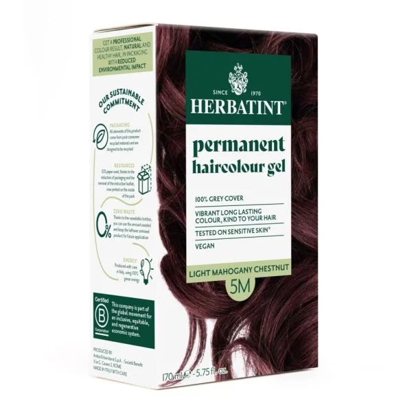 Herbatint Coloration Cheveux Permanente 150ml 5m Châtain Clair Acajou – photo 2