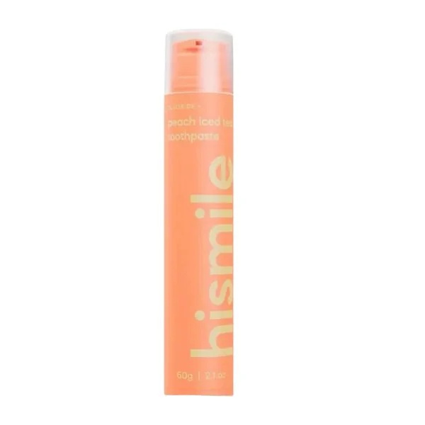 Flacon pompe abricot Hismile dentifrice peach iced tea 60 g
