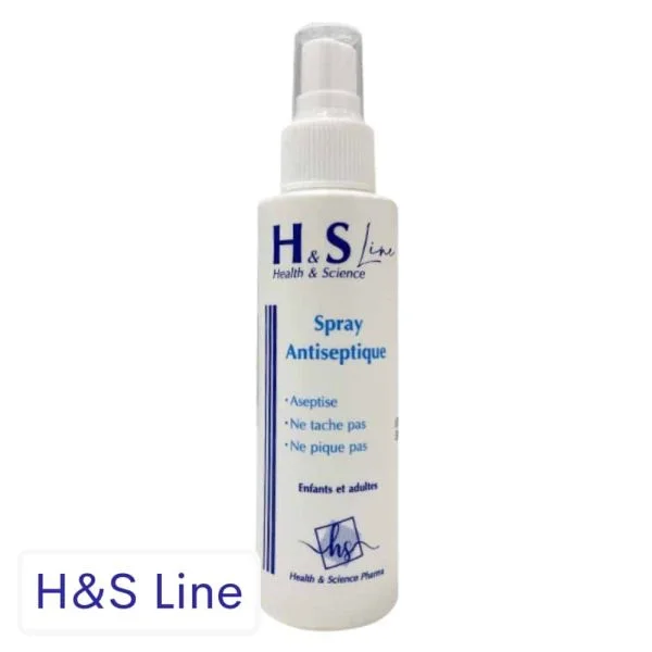 Flacon spray blanc H&S Line antiseptique enfants et adultes 120 ml