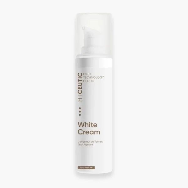 Flacon pompe blanc HT Ceutic White Cream correcteur de taches, anti-pigment