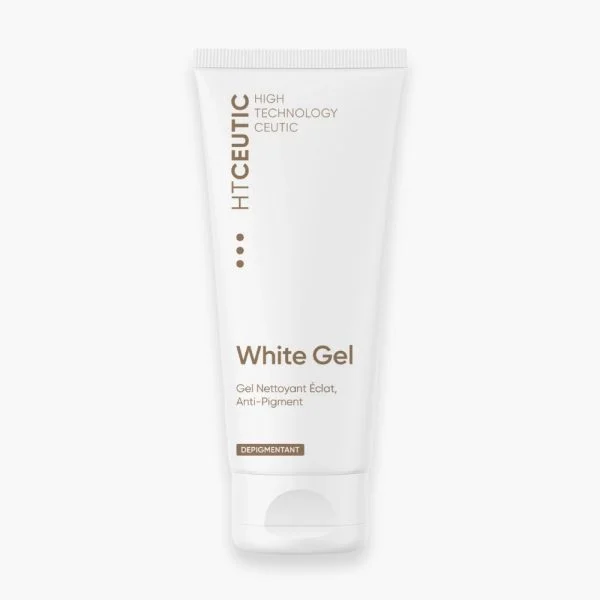 Tube blanc HT Ceutic White Gel nettoyant éclat anti-pigment, 200 ml