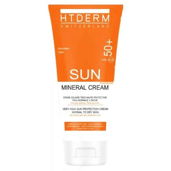 Ht Derm Sun Crème Minérale Teintée SPF50+ Peau Normale À Sèche 50ml