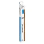 Étui carton blanc et bleu Humble Brush, brosse à dents bambou fibres bleues