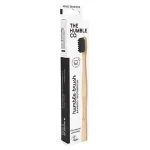 Étui carton blanc et noir Humble Brush adult sensitive, brosse à dents bambou