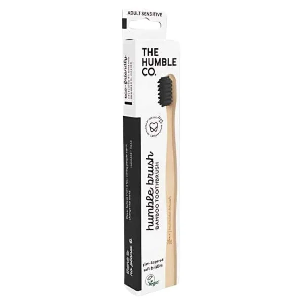 Humble Brosse À Dents Bambou Adulte Noir Dents Sensibles