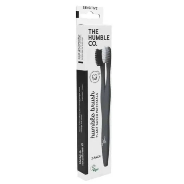 Humble Brosses À Dents À Base De Plantes Noire Et Blanche 2u