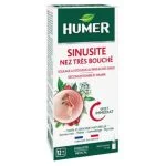Étui blanc et vert Humer Sinusite, plantes et sinus illustrés, 15 ml