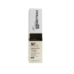 Étui blanc et beige Hyaluro25 écran solaire fluide SPF50+, 50 ml
