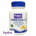 Flacon blanc bouchon bleu Hydra Phyt's Oméga-3 EPA-DHA, 120 capsules