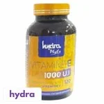 Flacon verre teinté étiquette jaune Hydra Phyt's Vitamine E 1000 U.I.