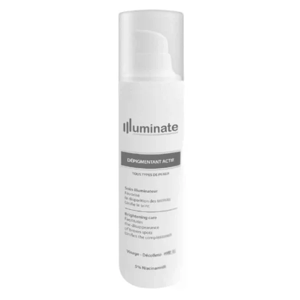 Flacon-pompe blanc Illuminate Dépigmentant Actif 50 ml, mention 5 % niacinamide