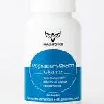 Pot blanc et bleu Magnesium Glycinat Glycimax Health Power, 60 gélules