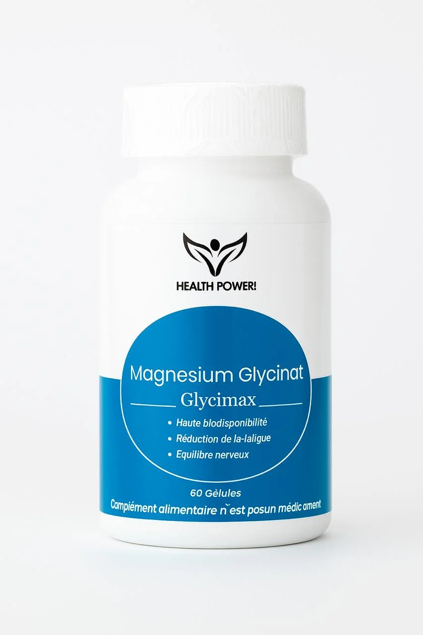 img_6784.jpeg Pot blanc et bleu Magnesium Glycinat Glycimax Health Power, 60 gélules