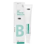 Étui et tube blancs Innoaesthetics AKN B Purifier night gel, lettre B verte