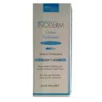 Étui blanc et bleu Inoderm crème hydratante soin et protection, mention sans paraben