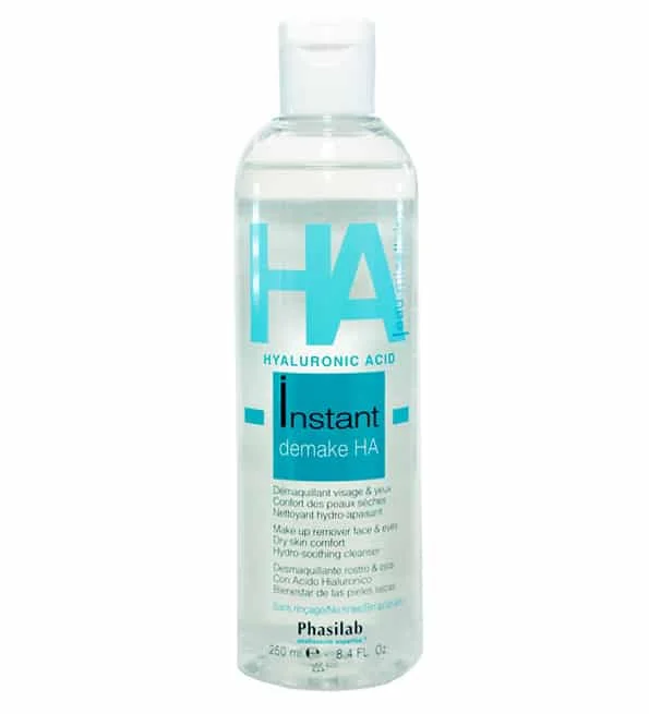 instant-demake-ha-eau-micellaire-demaquillante-a-l-acide-hyaluronique-250ml.jpg Flacon transparent 250 ml Phasilab Instant Demake HA acide hyaluronique
