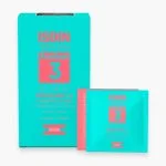 Boîte turquoise ISDIN Acniben 3 On The Go et sachet de lingette anti-imperfections