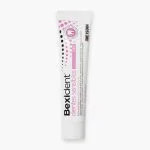 Tube blanc et rose ISDIN Bexident dentifrice dents sensibles 75 ml