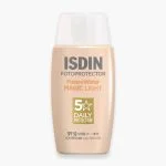 Flacon beige clair ISDIN Fusion Water Magic Light SPF50 50 ml