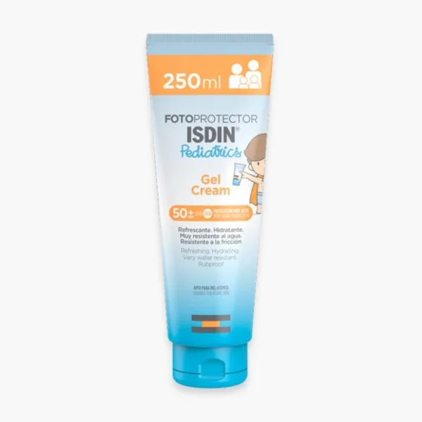 Tube bleu ISDIN Fotoprotector Pediatrics Gel Cream SPF50+ 250 ml
