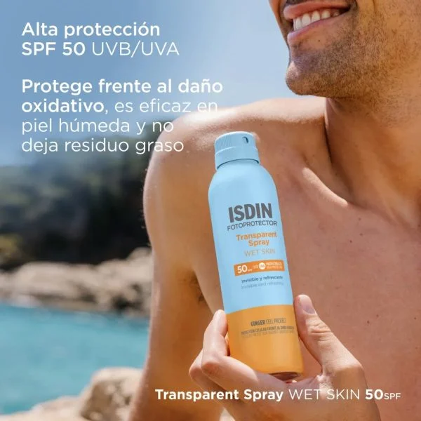 ISDIN Fotoprotector Spray Wet Skin Solaire SPF50 250ml – photo 2