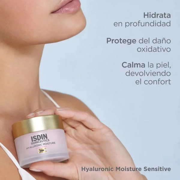 ISDIN Isdinceutics Hyaluronic Moisture Crème Hydratante Peau Sensible 50g – photo 2