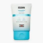Tube blanc et bleu ISDIN Ureadin Manos Protect crème mains, bouchon turquoise