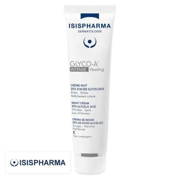 Tube blanc Isispharma Glyco-A Intense Peeling crème nuit 25% acide glycolique