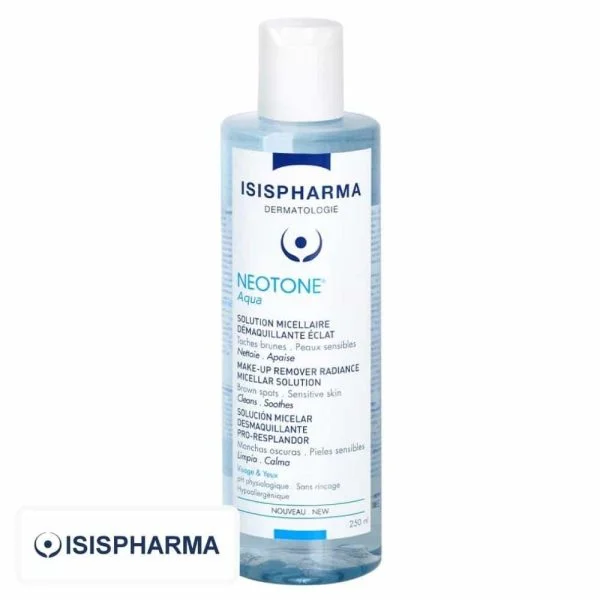 Flacon transparent Isispharma Neotone Aqua solution micellaire démaquillante 250 ml