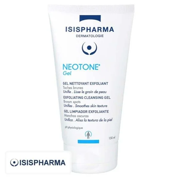 Tube blanc Isispharma Neotone Gel nettoyant exfoliant visage 150 ml
